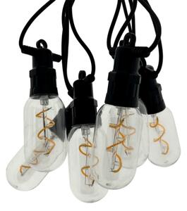 LED Venkovní dekorační řetěz 6xLED/0,6W/230V 4,5 m IP44 černá