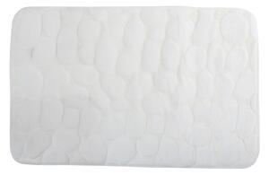 MSV koupelnová předložka PEBBLES, bílá PU pěna, protiskluzová, 50 x 80 cm