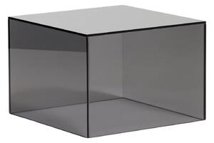 Kave Home Tmavě šedý skleněný odkládací stolek Orlia 50 x 50 cm