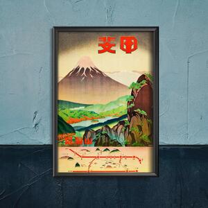 Retro plakát Retro plakát Japonské Yamanashi pole