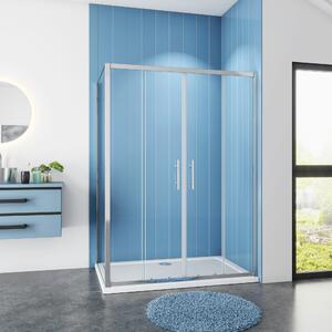 Obdélníkový sprchový kout SYMPHONY D4 120 × 70 cm s posuvnými dveřmi, chrom