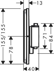 Hansgrohe ShowerSelect Comfort Q - Termostat pod omítku, chrom 15588000