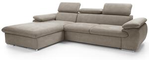 Sedací souprava COOL | 191x281 cm | rozkládací + úložný prostor | LEVÁ | lounge 03 šedobéžová