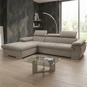 Sedací souprava COOL | 191x281 cm | rozkládací + úložný prostor | LEVÁ | lounge 03 šedobéžová