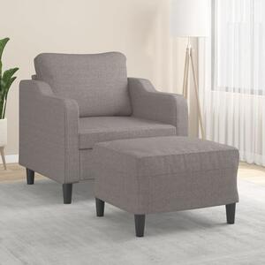 Křeslo s podnožkou taupe 60 cm textil 3201134