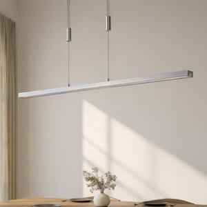 Lucande LED závěsné svítidlo Myron, dotykový stmívač, hliník, stmívatelný, Hliník / šedá / zinek, Obývací pokoj / jídelna, Hliník, Moderní