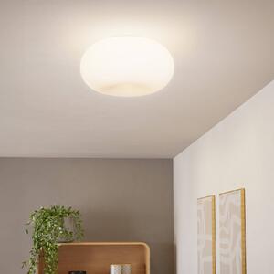 EGLO Decentní stropní světlo Optica 35 cm, stmívatelný, Bílá / opál, Chodba, kov, Moderní