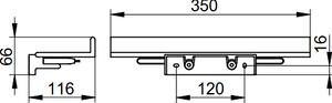 Keuco Reva - Polička do sprchy s integrovanou stěrkou na sklo a háčkem 350x116 mm, bílá matná 12859510000
