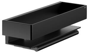 Keuco Edition 11 - Košík do sprchy s integrovanou stěrkou na sklo 300 x 95 mm, černá matná 11159370000