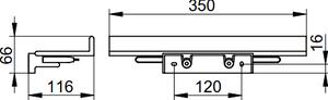 Keuco Reva - Polička do sprchy s integrovanou stěrkou na sklo a háčkem 350x116 mm, černá matná 12859370000