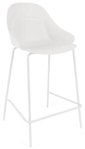 Somcasa Bílá plastová barová židle Toby 95 cm
