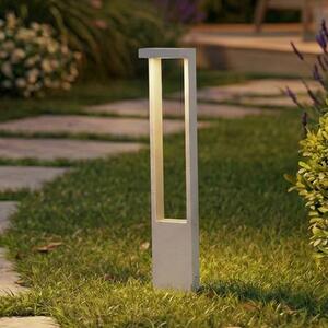 Lindby LED osvětlení cesty Lonete, bílé, výška 65 cm, IP65, Bílá / opál, Hliník, Moderní