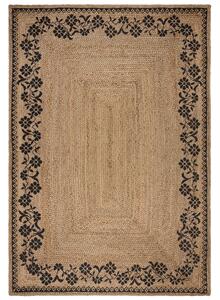 Kusový koberec Printed Jute Maisie Natural/Black 80x150 cm