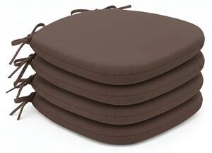 Sada podsedáků KOMFORT 36x37 tmavě hnědá