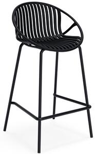 Somcasa Černá plastová barová židle Tristan 90 cm