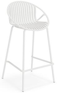 Somcasa Bílá plastová barová židle Tristan 90 cm