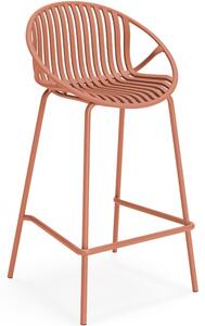 Somcasa Terakotová plastová barová židle Tristan 90 cm