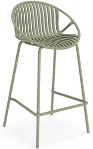 Somcasa Zelená plastová barová židle Tristan 90 cm