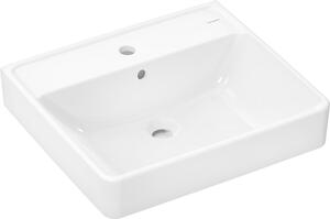 Hansgrohe Xanuia Q - Umyvadlo na zeď 550x480 mm s otvorem pro baterii a přepadem, bílá 60132450