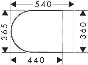 Hansgrohe EluPura Original S - Závěsné WC s WC sedátkem, AquaChannel Flush, bílá 60207450