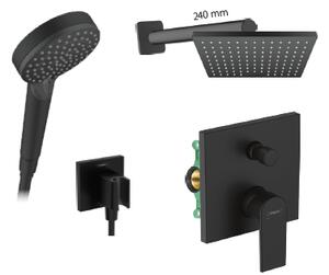Hansgrohe set 21 - Sprchový systém pod omítku s pákovou baterií, komplet, černá matná