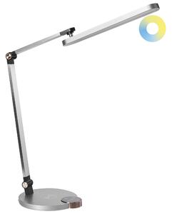 LED stolní lampa CAROY s bezdrátovou nabíječkou Šedá