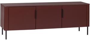 WOOOD Červený dřevěný TV stolek Gunnar 154 x 44 cm