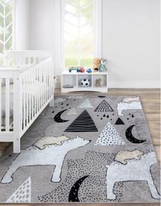 Dětský kusový koberec Junior 51974.802 Bears grey 80x150 cm