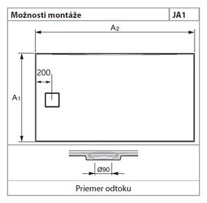 Hüppe EasyFlat - Sprchová vanička 1000x800 mm, bílá EF0203.055