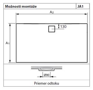Hüppe EasyFlat - Sprchová vanička 900x900 mm, bílá EF0101.055