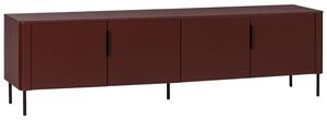 WOOOD Červený dřevěný TV stolek Gunnar 200 x 44 cm