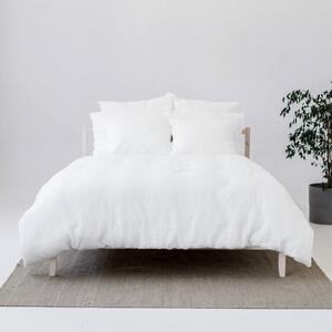 Bílé povlečení na dvoulůžko s příměsí lnu 200x200 cm – Linen Tales 5
