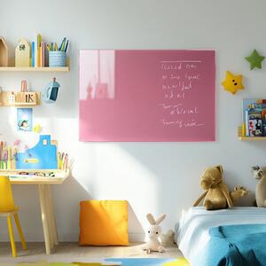 Růžová perlová skleněná magnetická tabule pro děti Smatab® - 100 x 65 cm