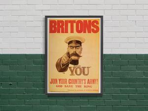 Retro plakát Retro plakát Britové, připojit se k armádě se zelenou