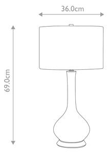 Elstead MILO-AB-TL-FDEB - Stolní lampa MILO 1xE27/60W/230V šedá