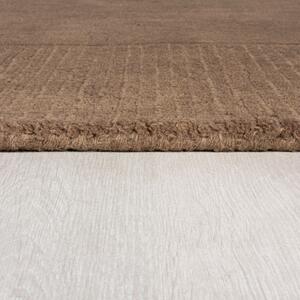 Kusový ručně tkaný koberec Tuscany Textured Wool Border Brown 120x170 cm