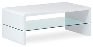 Konferenční stolek Autronic 110x40 cm bílý MDF lesk AHG-402 WT