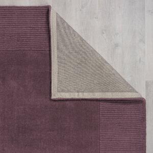 Kusový ručně tkaný koberec Tuscany Textured Wool Border Purple 160x230 cm