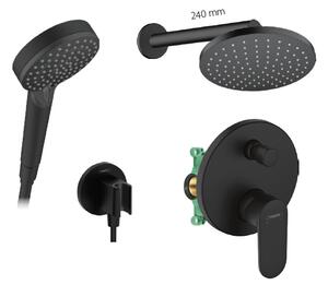 Hansgrohe set 20 - Sprchový systém pod omítku s pákovou baterií, komplet, černá matná