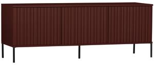 WOOOD Červený dřevěný TV stolek New Gravure 150 x 44 cm