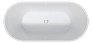 Duravit DuraSenja - Volně stojící vana 1500x750 mm, bezešvý akrylový panel, s odtokovým a přepadovým setem, bílá 700579000000000