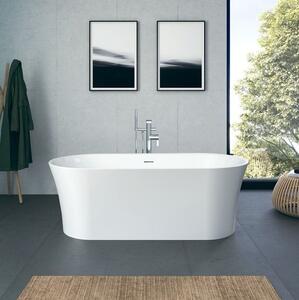 Duravit DuraSenja - Volně stojící vana 1500x750 mm, bezešvý akrylový panel, s odtokovým a přepadovým setem, bílá 700579000000000