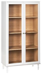 Skleněná vitrína TINGLEDALE 80 cm Bílá