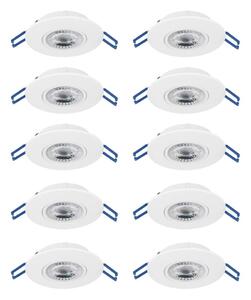 Eglo 300187 - SADA 10xLED Podhledové svítidlo GEDREZ LED/4,9W/230V pr. 9 cm bílá