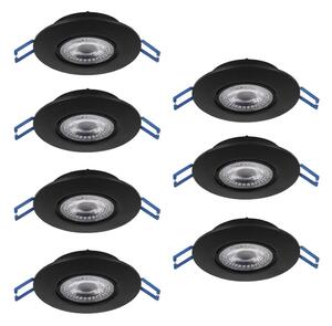 Eglo 300191 - SADA 7xLED Podhledové svítidlo GEDREZ LED/4,9W/230V pr. 9 cm černá