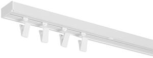 Dekodum Stropní kolejnice z PVC jednořadá bílá Délka: 160 cm, Typ přichycení: žabky
