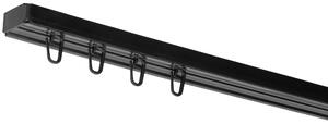 Dekodum Stropní kolejnice z PVC jednořadá černá Délka: 120 cm, Typ přichycení: háčky