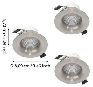 Eglo 902279-SADA 3xLED Stm. podh. svítidlo SALICETO LED/4,8W/230V pr.8,8cm chrom