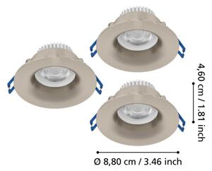 Eglo 902276-SADA 3xLED Kou. pod. sví. SALABATE LED/4,9W/230V pr.8,8cm IP65 chrom