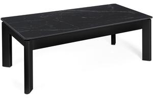 Somcasa Černý keramický rozkládací konferenční stolek Roland 120 x 60 cm